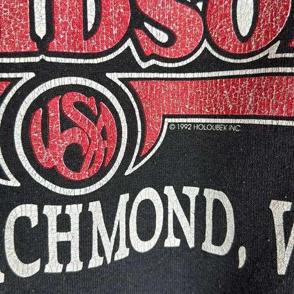Vintage Harley Davidson New Richmond, Wi Black Crewneck Sweatshirt Medium